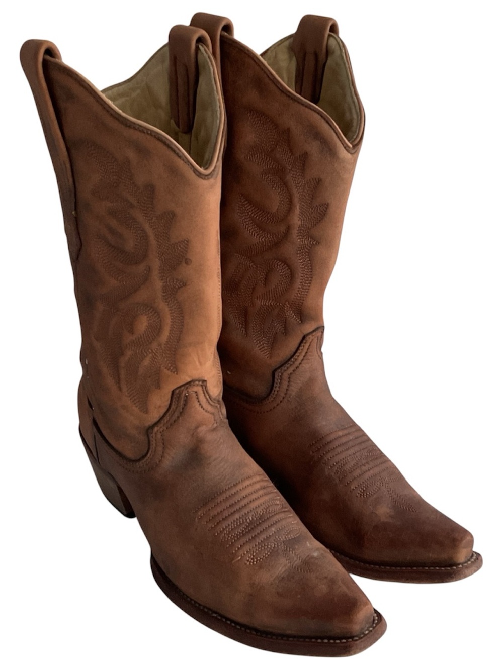 Corral C2033 Naham Brown Leather Snip Toe Western Cowgirl Boots Womens Size 8.5M